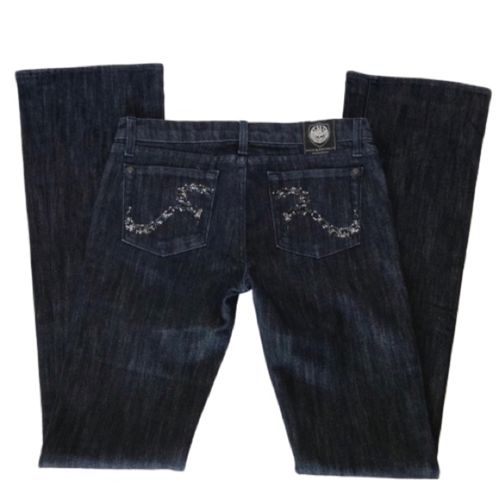 Rock & Republic Kasandra Boot Cut Dark Wash Sz 28